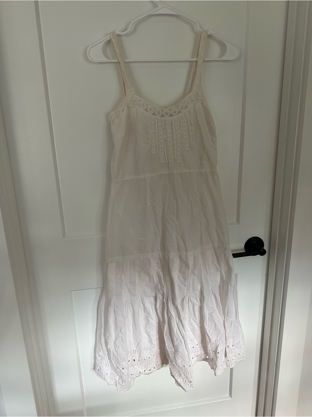 100% cotton Vintage midi eyelet sundress